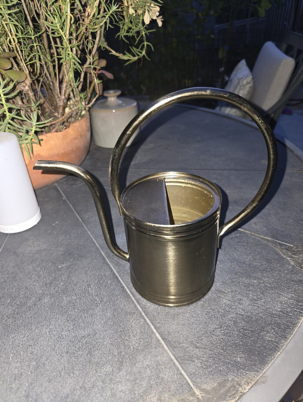 Hearth & Hand Brass Watering Can with Circular Handle